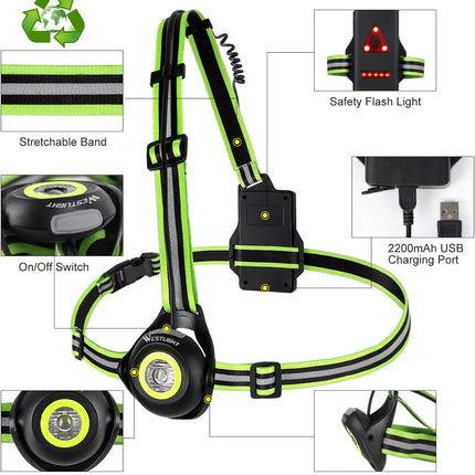 WEST BIKING jooksulamp 500 luumenit (rinnale)