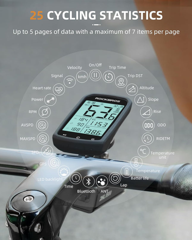 Compteur de Vélo GPS avec Connectivité Avancée