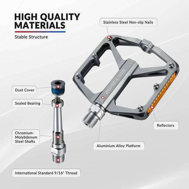 363 Pedali per bicicletta antiscivolo con riflettori