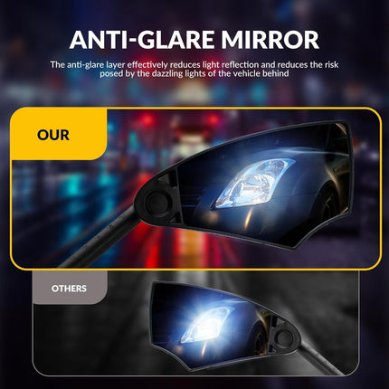 347 Bicycle Rearview Mirror Anti-Glare Rotatable 360°