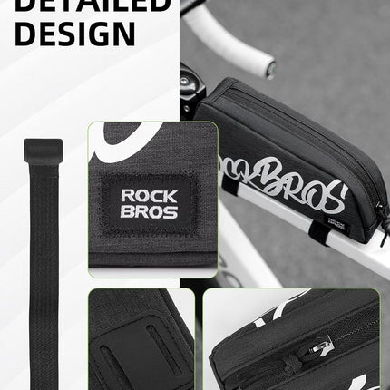 Sacoche ROCKBROS - Tube Supérieur 0,8L Noir