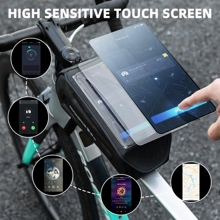 1559Sacoche de guidon EVA pour vélo - 1,7 L