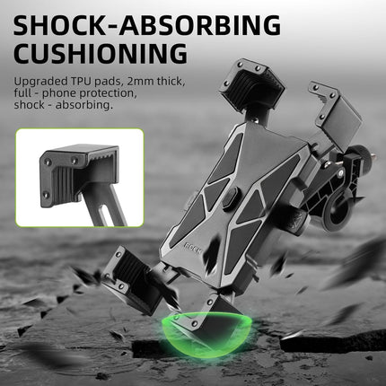 Support Téléphone Vélo/Moto Réglable à 360° - Vert