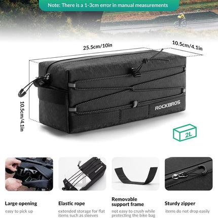 1649Sacoche de guidon étanche pour vélo avec bandoulière