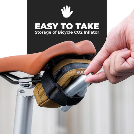 Sacoche de selle Rockbros avec porte-cartouche CO2  - vert