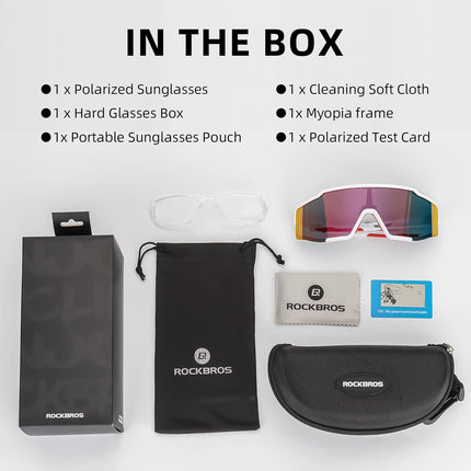 1211Lunettes de soleil polarisées ROCKBROS verres TAC UV400