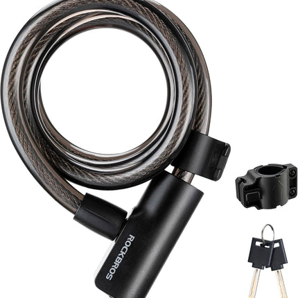 259 Antivol de Cable para Bicicleta con Llaves y Soporte