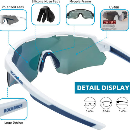 661 Occhiali da Sole Polarizzati con 4 Lenti Intercambiabili