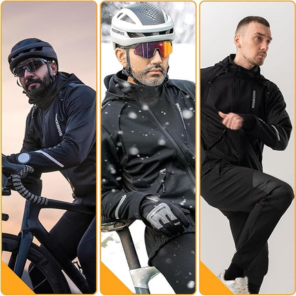 Veste Cyclisme Hiver Homme – Coupe-Vent, Polaire Thermique, Respirant