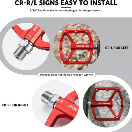 293Pédales de vélo antidérapantes avec réflecteurs