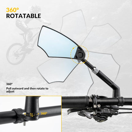 352 Bicycle Rearview Mirror Anti-Glare Rotatable 360°