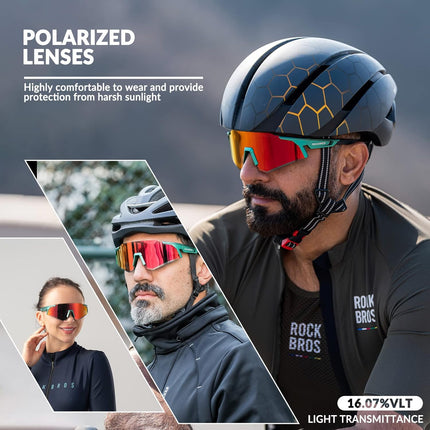 1739Gafas de ciclismo polarizadas HD, montura TR90