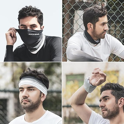 1339Bandeau facial rafraîchissant pour activités outdoor Gris clair