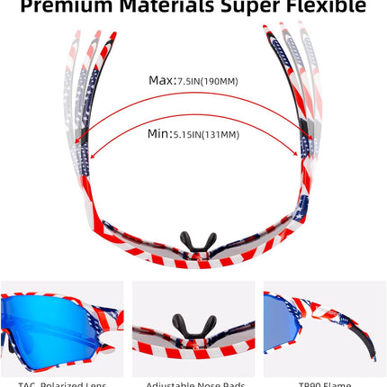 636 Occhiali da sole sportivi e da ciclismo polarizzati per bambini