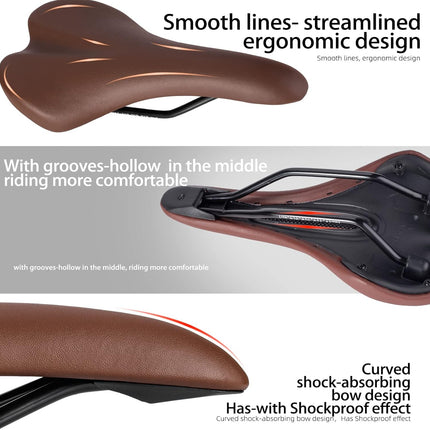 261Sillín de Bicicleta Vintage Confort y Ergonomía