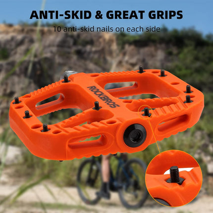 339Pedali MTB in nylon con piattaforma larga