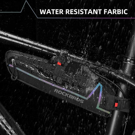 Borsa da telaio per bicicletta impermeabile e riflettente, 1,5 L