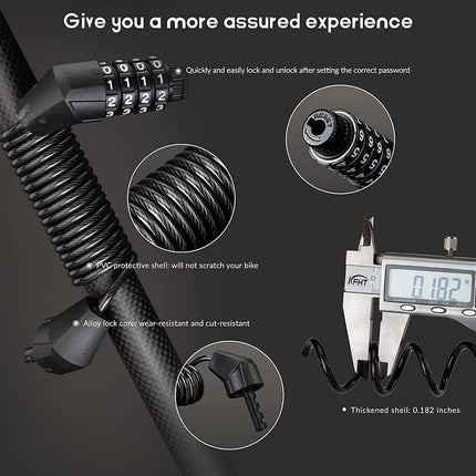 276Cavo Antifurto a Combinazione 4 Cifre - 150 cm