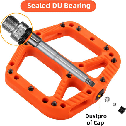 339Pedali MTB in nylon con piattaforma larga