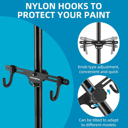 ROCKBROS Support de Rangement pour 2 Vélos Intérieur Réglable