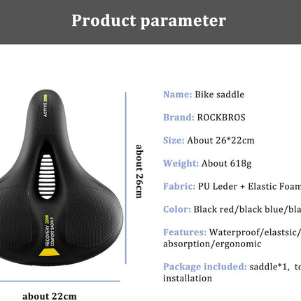 317Selle de vélo ergonomique en gel