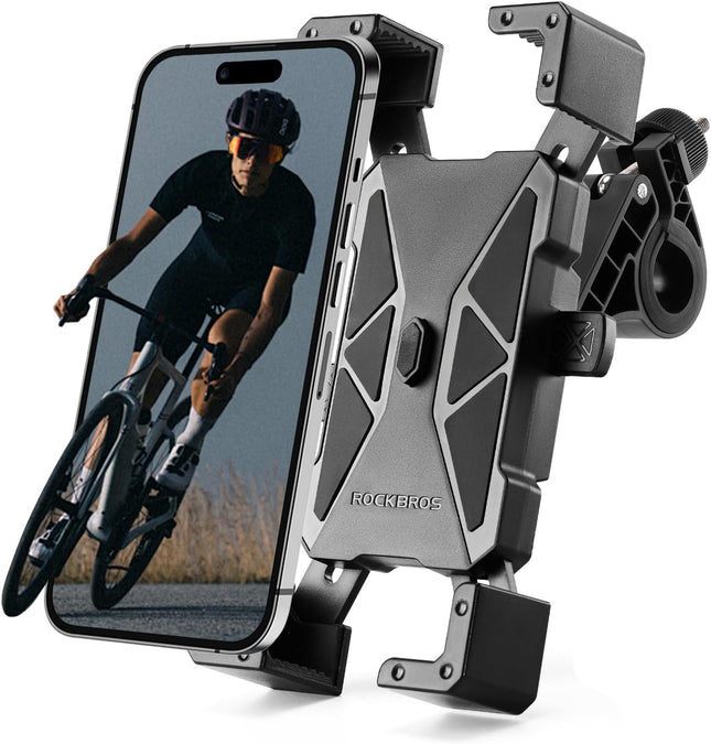 Support Téléphone Vélo/Moto Réglable à 360° Noir