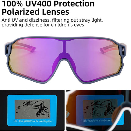 806 Occhiali da sole sportivi e da ciclismo polarizzati per bambini