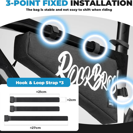 Sac de Cadre Vélo Triangle ROCKBROS (1,9L) - noir