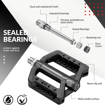 321 Pedali per bicicletta in nylon ROCKBROS