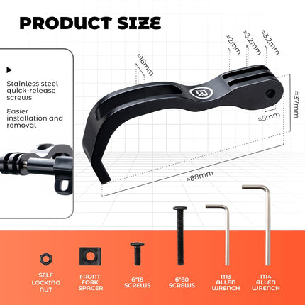 294Supporto forcella in alluminio per lampada e videocamera