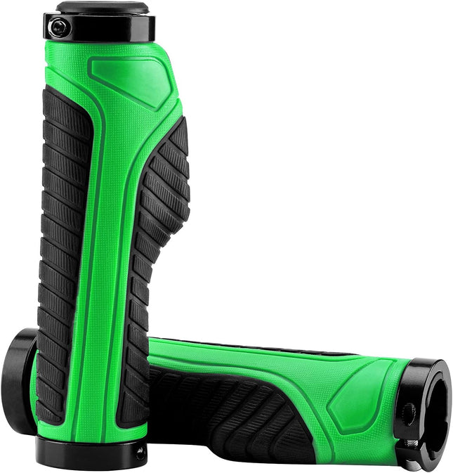 582 Manopole per bici Rockbros verdi e nere