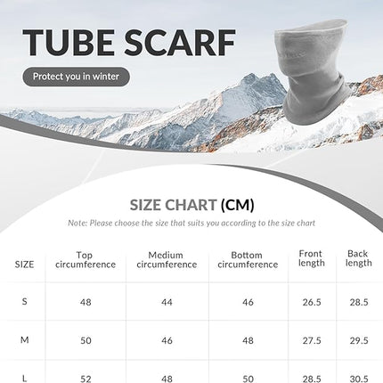 3 Cache-Cou Polaire Qunature Réversible Hiver Gris