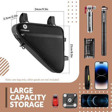 966Borsa da Telaio per Bicicletta Triangolo 1,5L