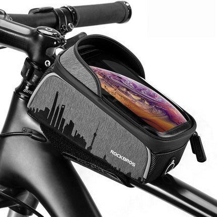 1631 Waterproof and Touchscreen Bike Frame Bag with Visor, 1.5 L