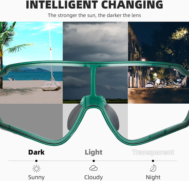 1234Lunettes de soleil photochromiques ROCKBROS avec protection UV