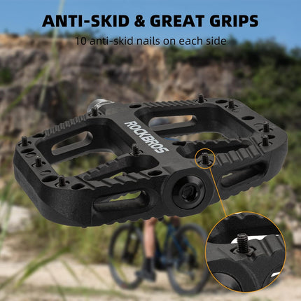 376 Pedali MTB in nylon con piattaforma larga