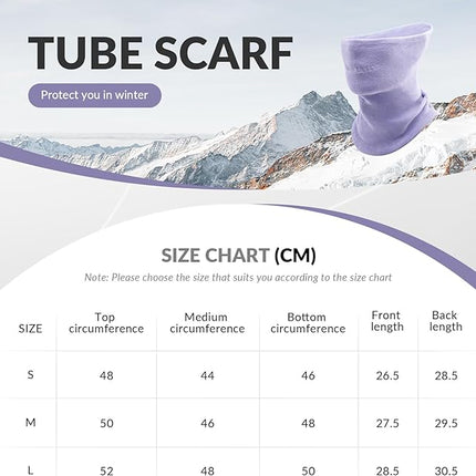2 Cache-Cou Polaire Qunature Réversible Hiver Violet