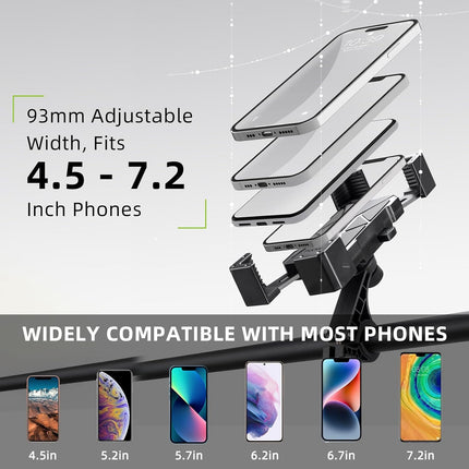 Support Téléphone Vélo/Moto Réglable à 360° - Blanc