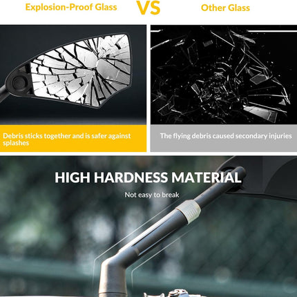 352 Bicycle Rearview Mirror Anti-Glare Rotatable 360°