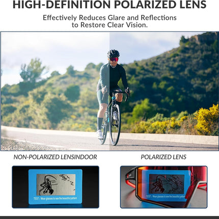 1290Gafas de Ciclismo Deportivas Polarizadas, Blanco