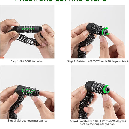 276Cavo Antifurto a Combinazione 4 Cifre - 150 cm