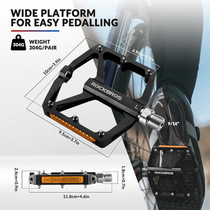 281 Pedali per bicicletta antiscivolo con riflettori
