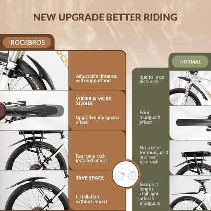 345Parafango posteriore per bici da mountain bike e bici da città