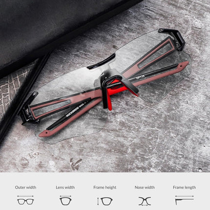 2237Lunettes photochromiques anti-uv400 - noir et rouge