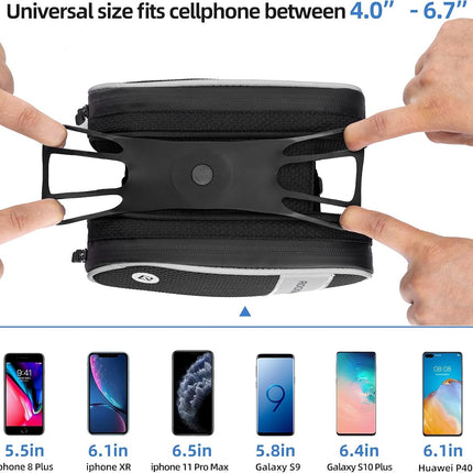 1213Sacoche de cadre pour téléphone avec rotation à 360°