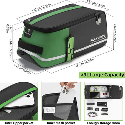 405Borsa per portapacchi posteriore 4 L, impermeabile e riflettente