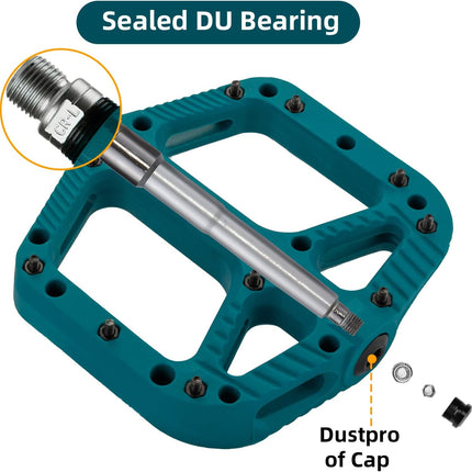 282Pédales VTT en nylon avec plateforme large