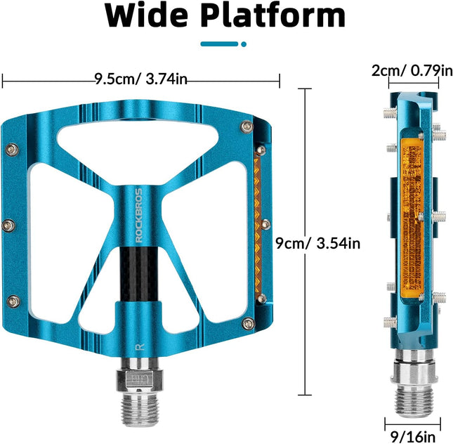 324 Pedali per bici MTB antiscivolo in lega di alluminio