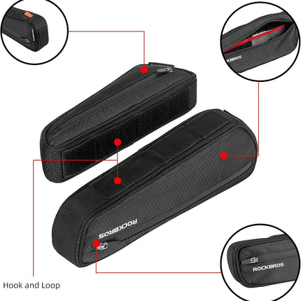 1507Borsa da telaio 2-in-1 staccabile per bicicletta, 2,5 L