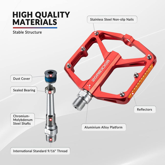 293 Antirutsch-Fahrradpedale mit Reflektoren